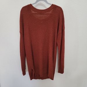 Burnt Red Plus Size Lightweight Sweater